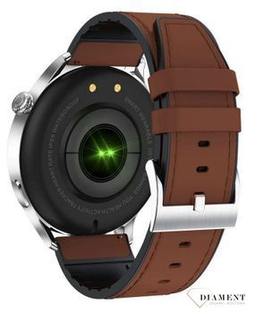 Smartwatch męski Garett skórzany brązowy pasek Men Elegance Jasny (1).jpg